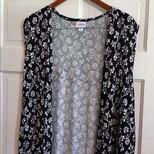 LulaRoe Joy in Black & White Floral
